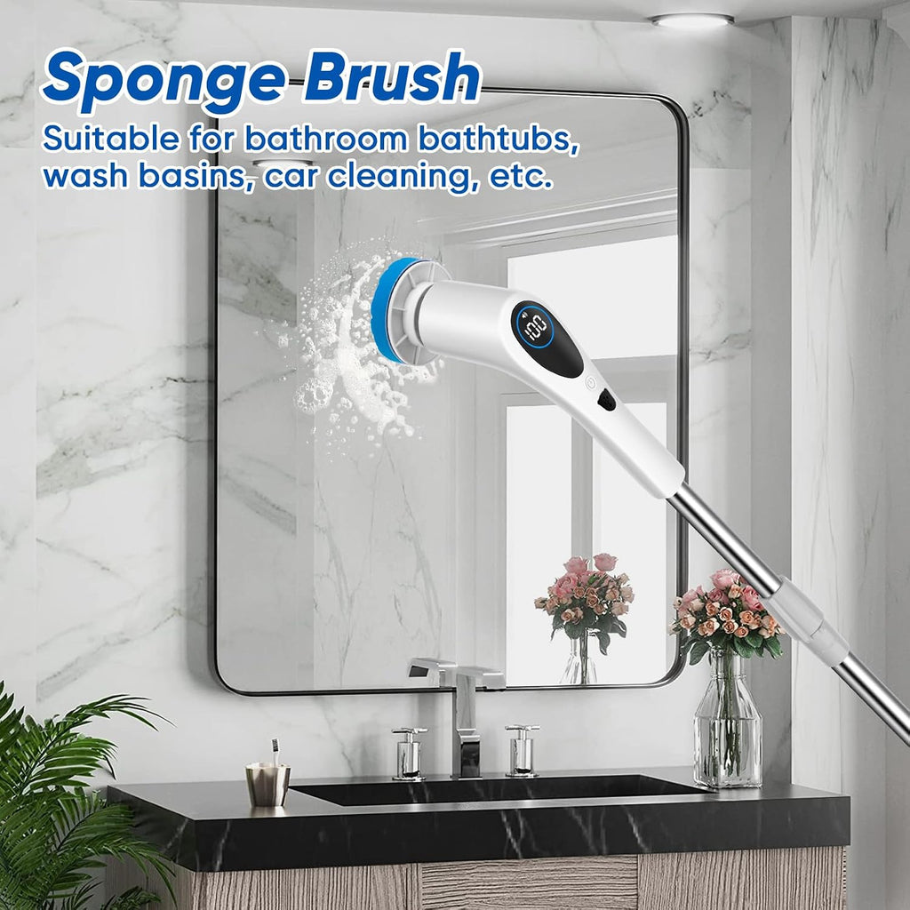 SOLV Replacement Brush Heads - 9 Piece Universal Spin Scrubber Head Set for Bathroom, Tile, Grout, Floor & Car